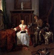 Gabriel Metsu The Hunter s Gift oil painting artist